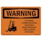 Signmission OSHA WARNING Pit Radio Communication Required 10in X 7in Rigid Plastic, 10" W, 7" H, Landscape OS-WS-P-710-L-12319 - alternate 1